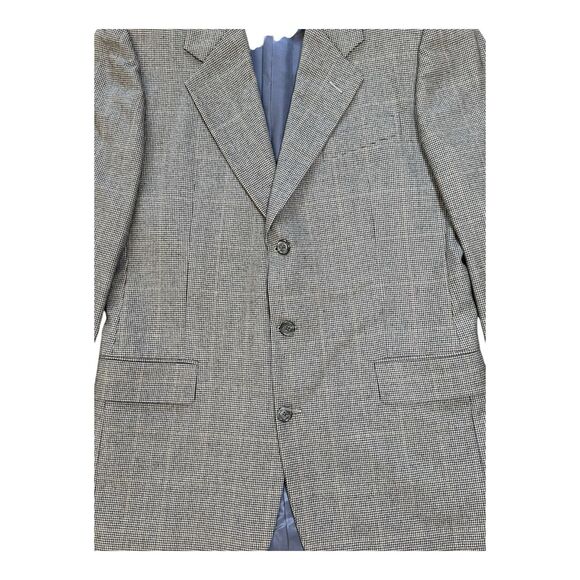 Hickey Freeman Diplomat Sample Sport Coat 40LG Houndstooth Wool Blazer USA Made - Picture 4 of 16